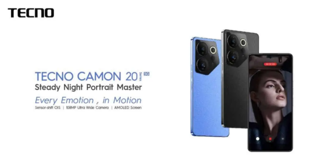 Tecno CAMON 20 Series introduced industry-first sensor-shift technology 2023